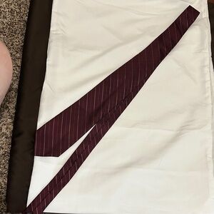 Calvin Klein Maroon Pinstripe Tie